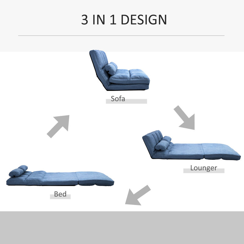 Merax Convertible Floor Sofa Chair Folding Couch Bed