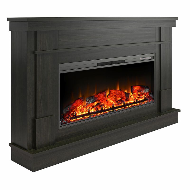 Elmcroft Wide Mantel with Linear Electric Fireplace