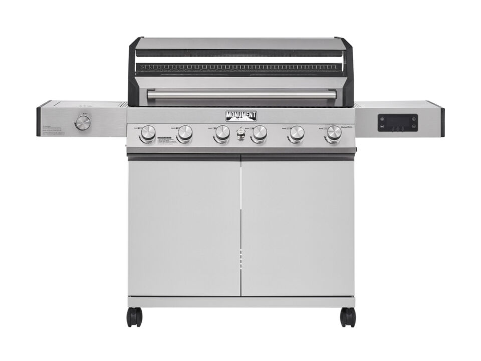 Monument Grills Denali Series | 6 Burner Smart Stainless Steel Propane Natural/ Gas Grill