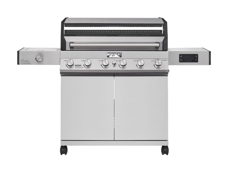 Monument Grills Denali Series | 6 Burner Smart Stainless Steel Propane Natural/ Gas Grill
