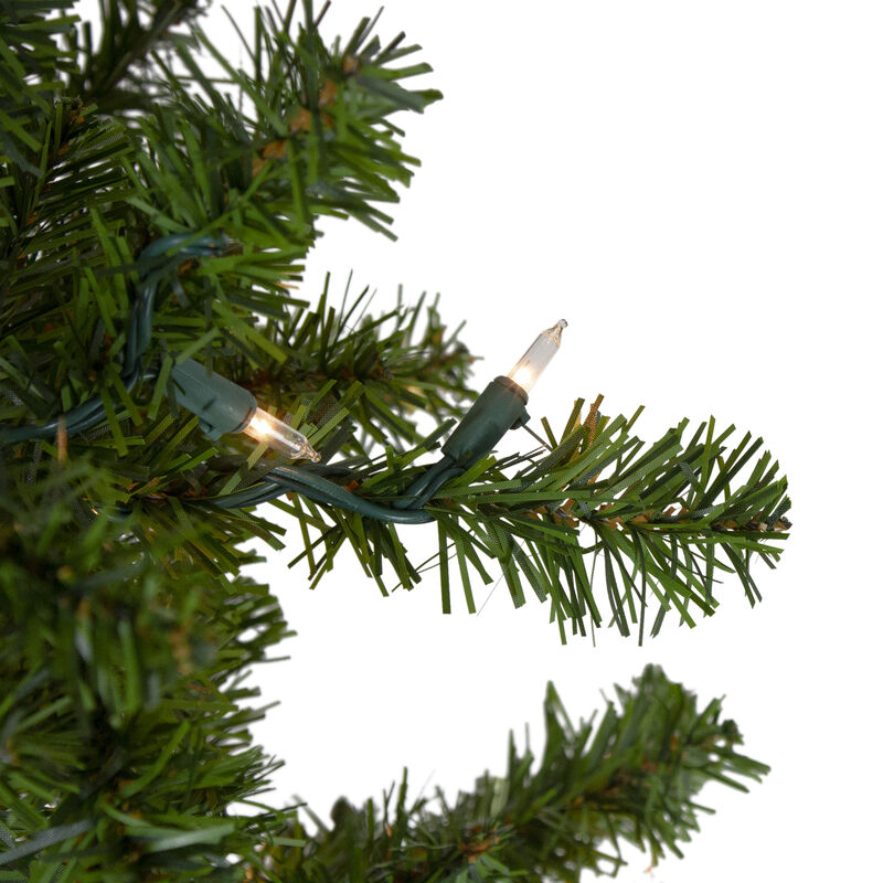 6.5' Pre-Lit Canadian Pine Artificial Pencil Christmas Tree - Clear Lights
