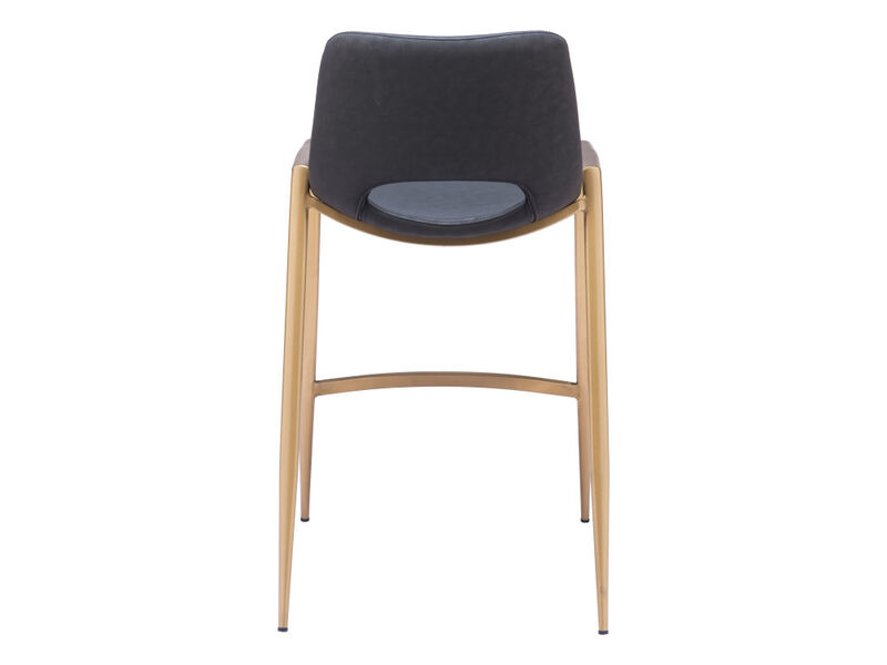 Desi Counter Stool (Set of 2) Black & Gold