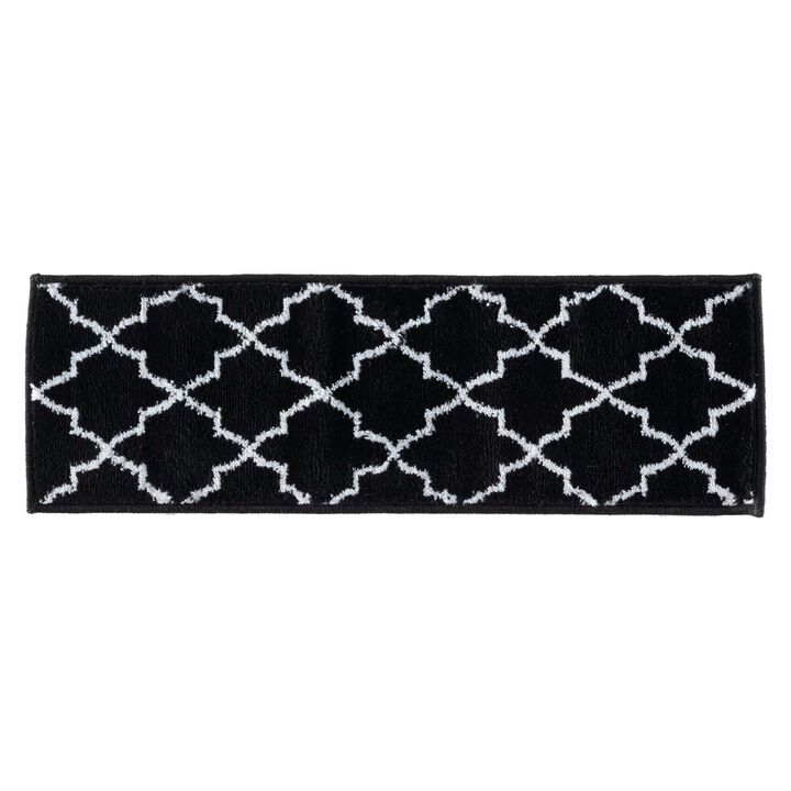 SUSSEXHOME Carpet Stair Treads Easy to Install with Double Adhesive Tape - Safe, 9" X 28" - Black