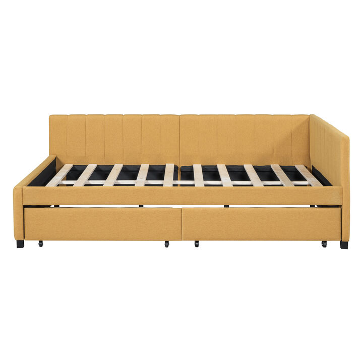 Merax Upholstered Daybed with 2 Storage Drawers