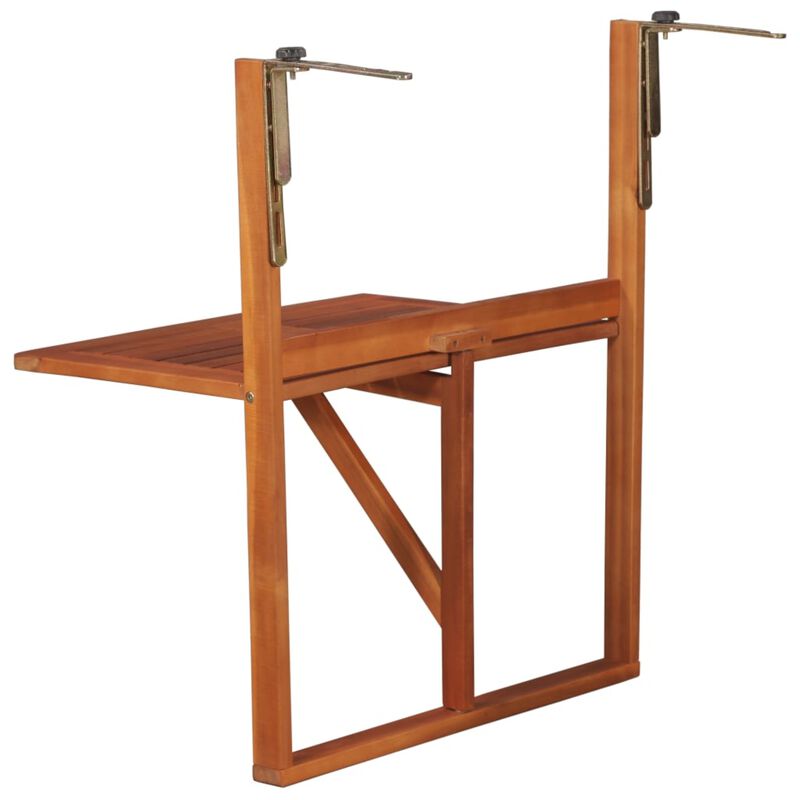 vidaXL Hanging Balcony Table 51.1"x35.4"x28.3" Solid Acacia Wood