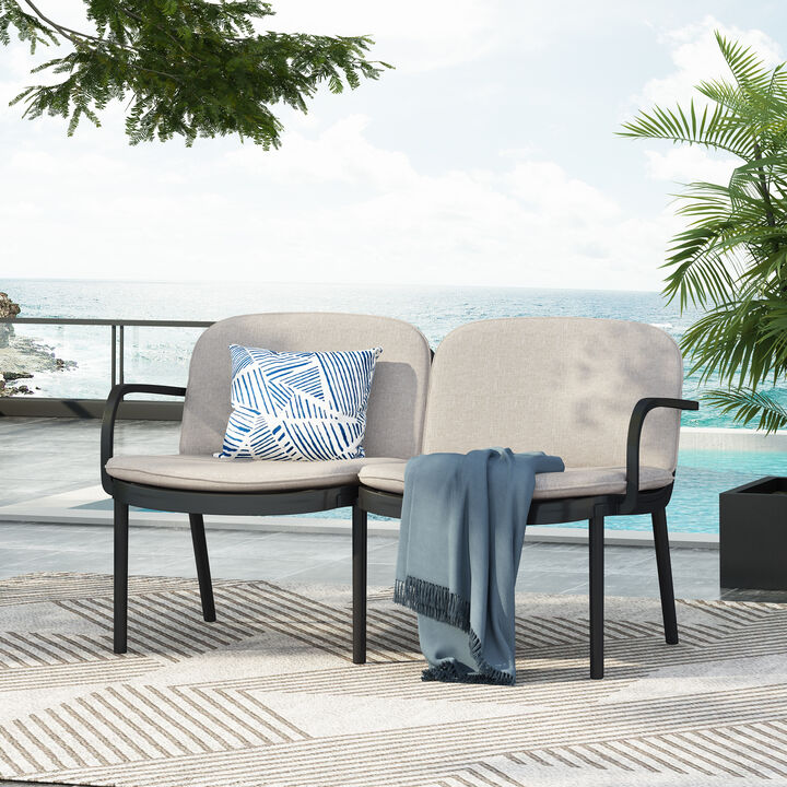 Merax Outdoor Patio PP Loveseat