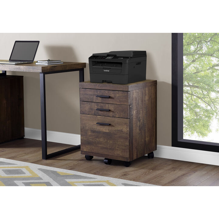 Monarch Specialties I 7400 File Cabinet, Rolling Mobile, Storage Drawers, Printer Stand, Office, Work, Laminate, Brown, Contemporary, Modern
