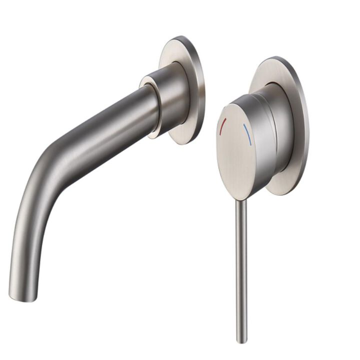 Wall-Mount Faucet for Bathroom Sink or Bathtub, Stylish and Space-Saving Design