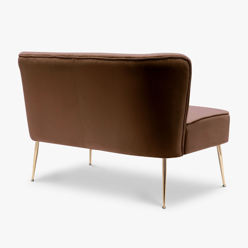 WestinTrends 46" Wide Upholstered Velvet Love Seat Sofa