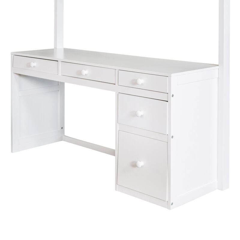 Merax Loft Bed with Ladder and Desk