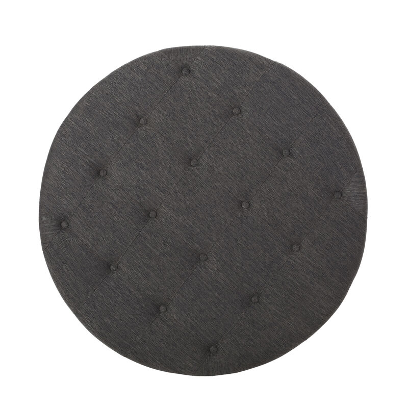 Modern Tufted and Stitched Ottoman for Style and Comfort