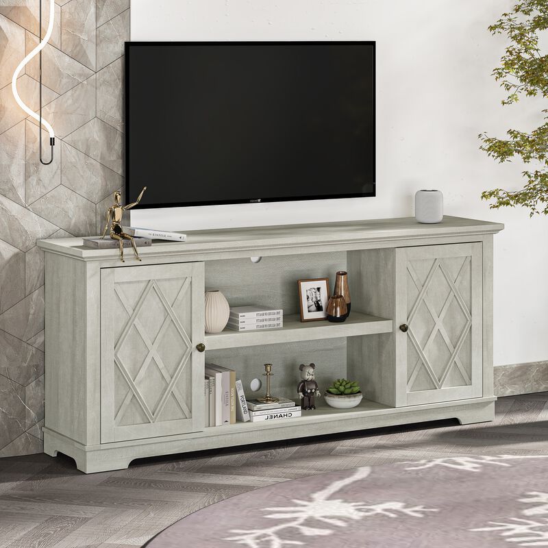 FESTIVO 70" Farmhouse TV Stand Console for TVs up to 75 inch