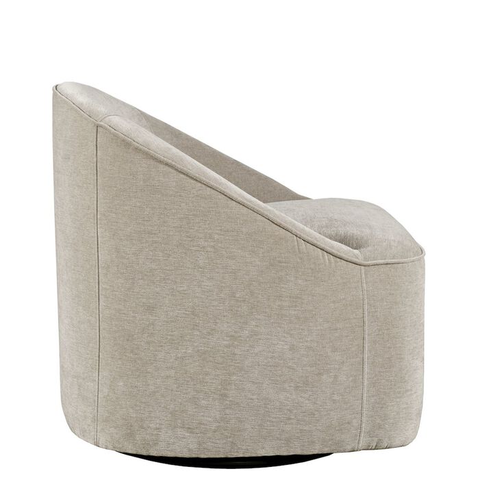 Jofran Lulu Mid-Century Modern Upholstered Casual Swivel Accent Chair