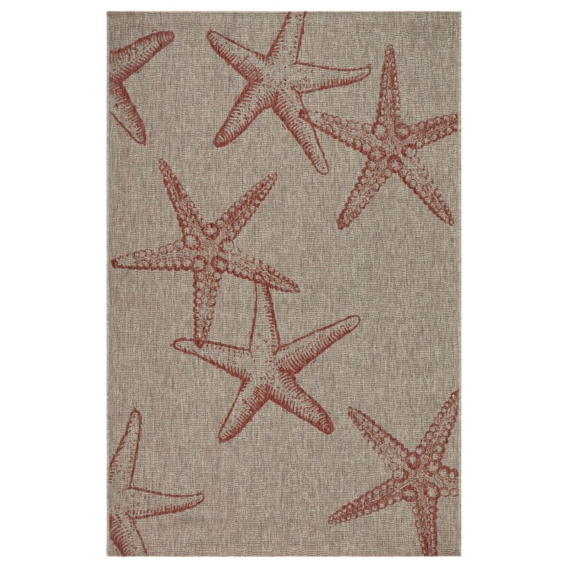 Starfish Rectangular Outdoor Area Throw Rug