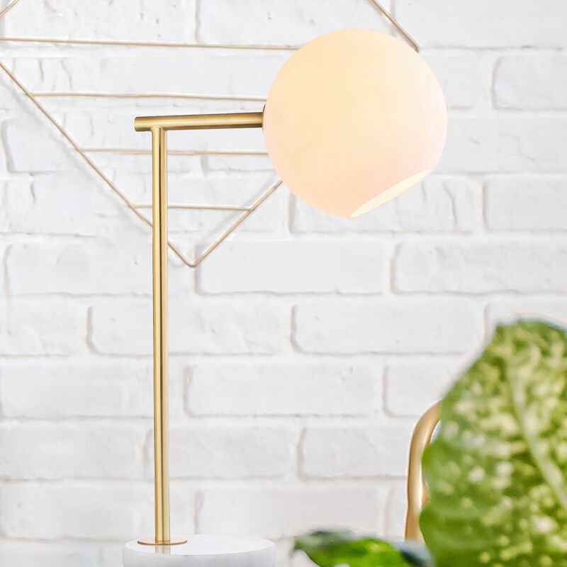 Charles Metal/Marble LED Table Lamp