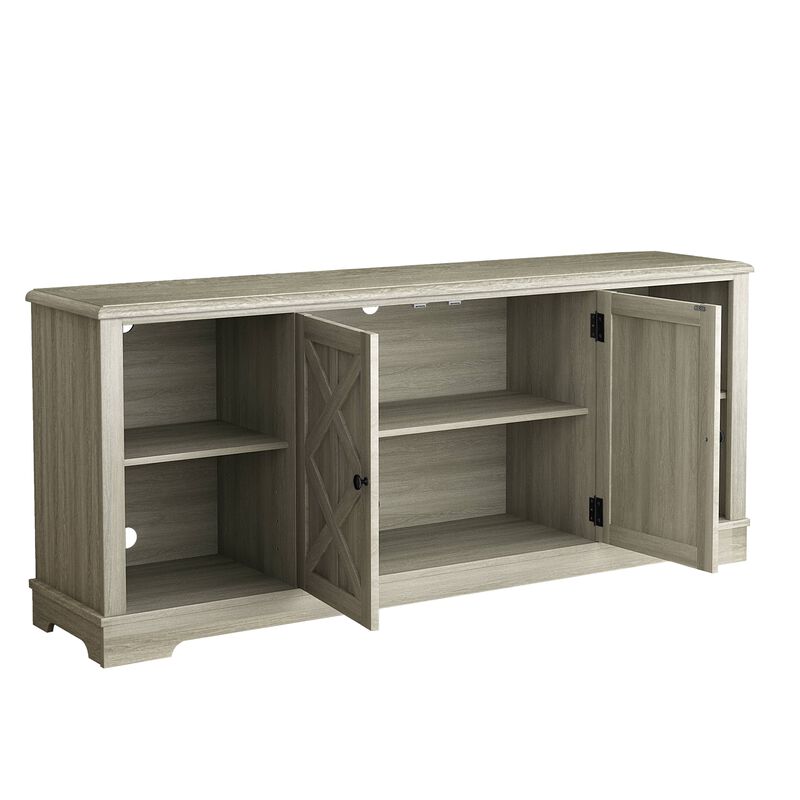 FESTIVO 70-inch Extra-Wide Rustic TV Stand for 80" TVs