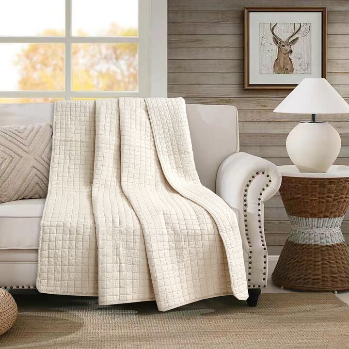 MarCielo 100% Cotton Quilted Throw  50 x 60 inches