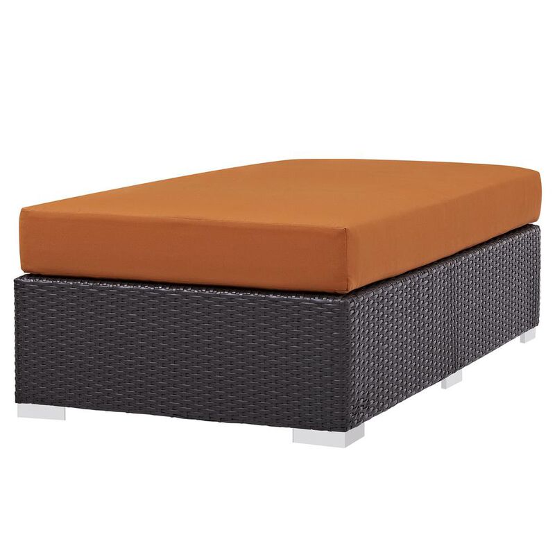Modway Convene Outdoor Patio Fabric Rectangle Ottoman