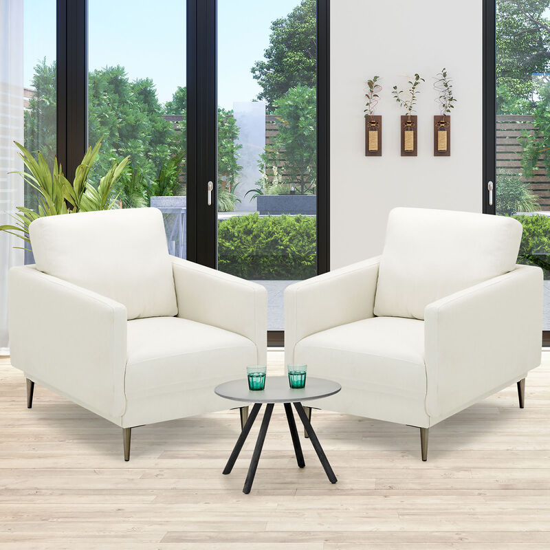 Costway Modern Upholstered Accent Chair Single Sofa Armchair Living Room Funiture