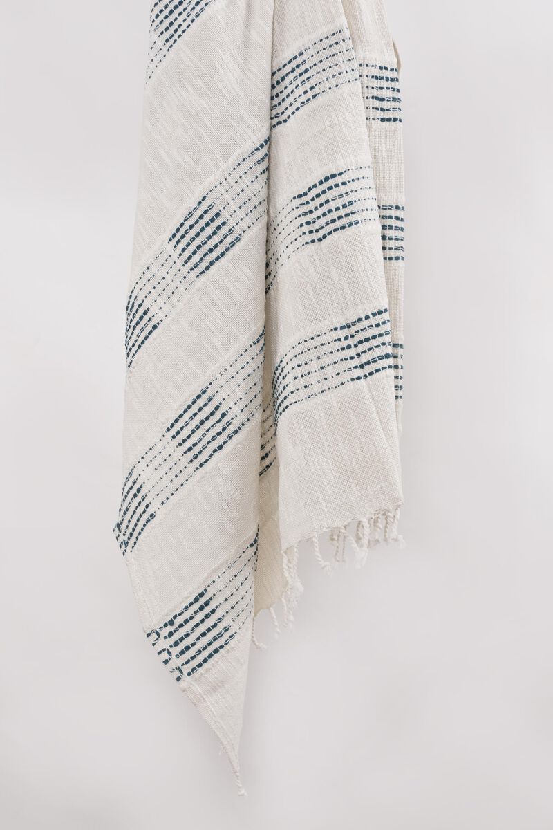Teal/Natural 50" x 60" Throw Blanket