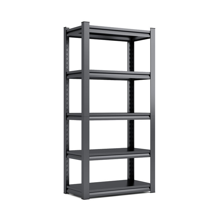 5-Tier Garage Shelving Unit Adjustable Heavy-Duty Storage Rack for Industrial & Home Organization