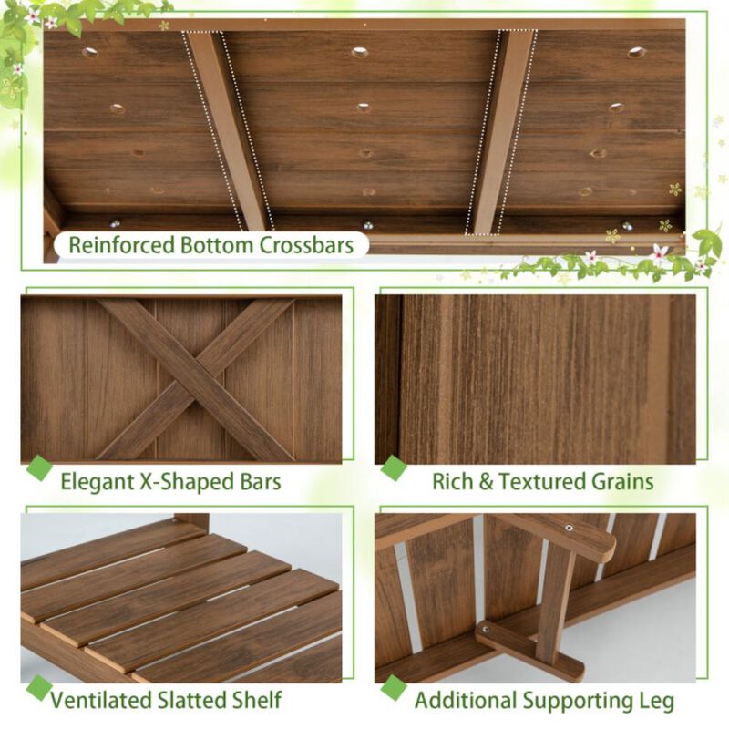 Hivvago HIPS Raised Garden Bed Poly Wood Elevated Planter Box