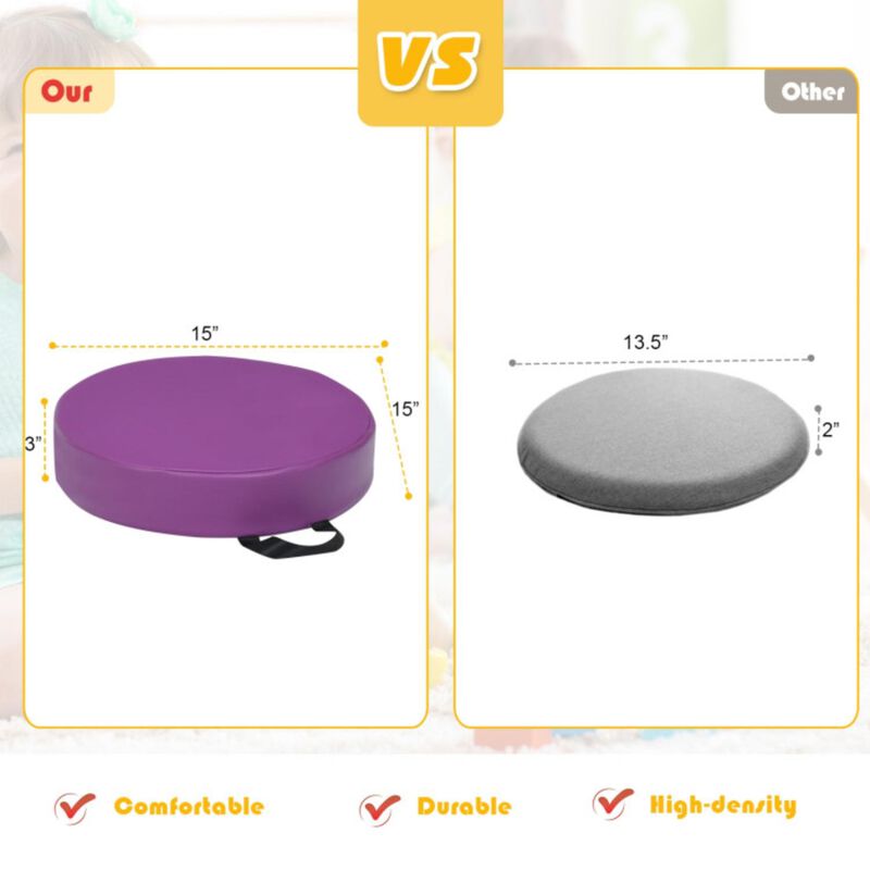 Hivvago 6 Pieces 15 Inch Round Toddler Floor Cushions