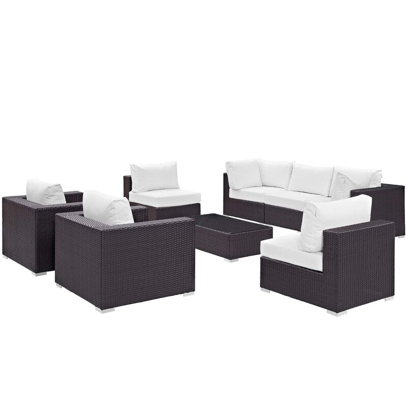 Convene Outdoor Sectional Set - Adjustable, Weather-Resistant, Versatile Patio Furniture with Synthetic Rattan Weave and Aluminum Frame