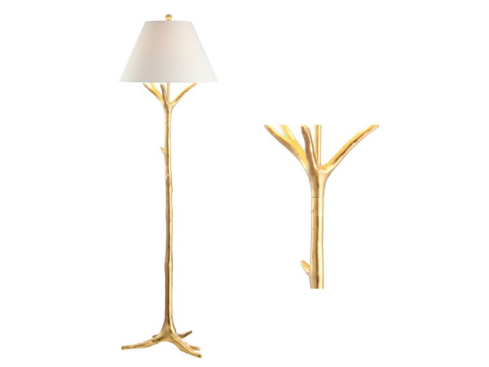 Arbor Faux Bois Resin LED Floor Lamp