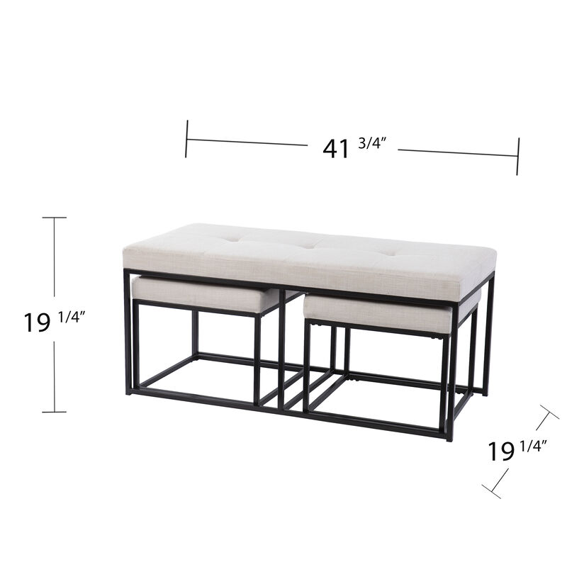 Rochford 3-Piece Ottoman Set