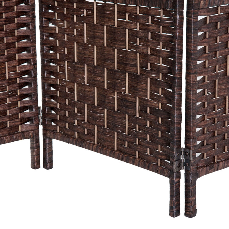 4-Panel Privacy Screen Portable Room Divider with Hinged Design