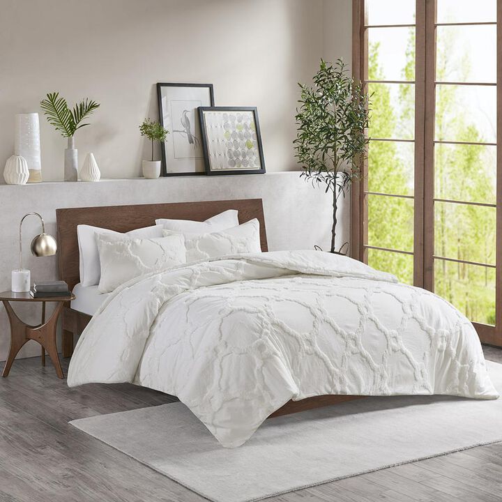 Belen Kox 3-Pieces Tufted Cotton Geometric Comforter Set, Belen Kox