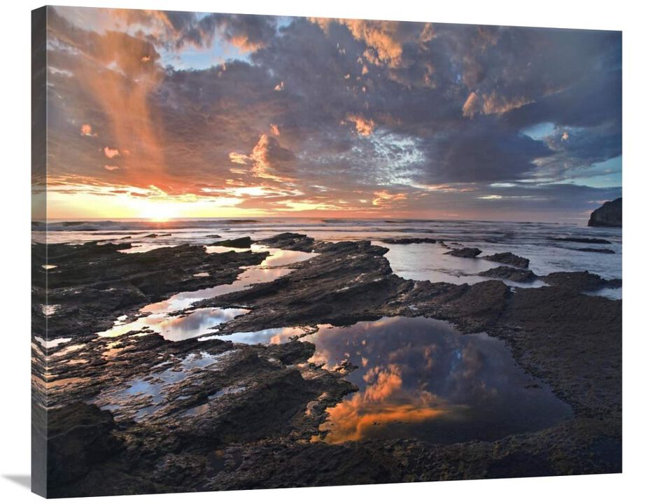 Pelada Beach at sunset, Costa Rica-Canvas Art-35x28