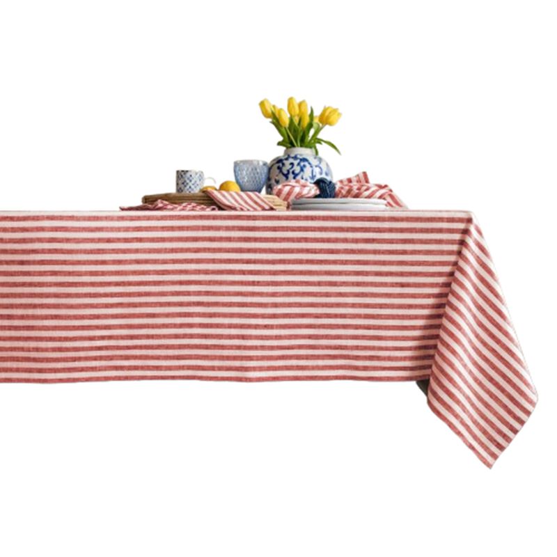 Solino Home 100% Pure Linen Tablecloth | Amalfi Stripe