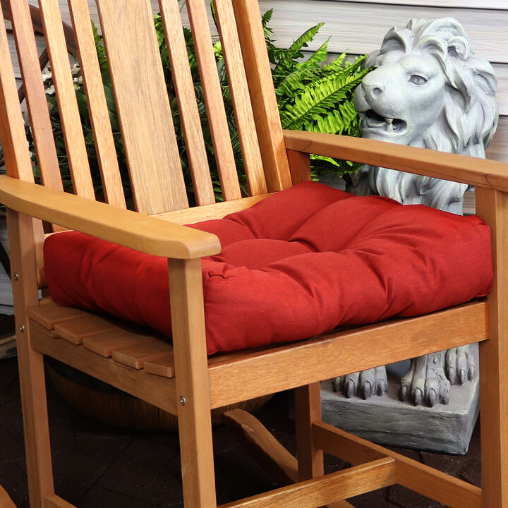 Sunnydaze Outdoor Square Olefin Tufted Seat Cushions - Set of 2
