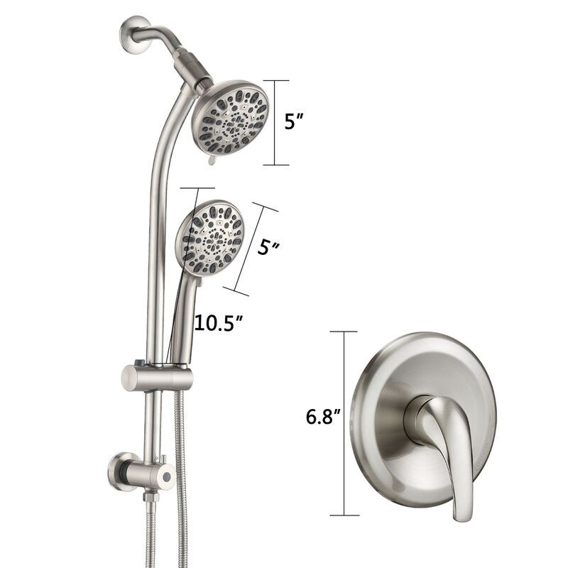 Stainless Steel Dual Shower Head Set