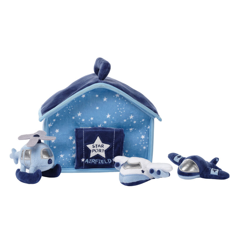 Bedtime Originals Interactive Airplane/Airport Plush Play Set with Stuffed Toys