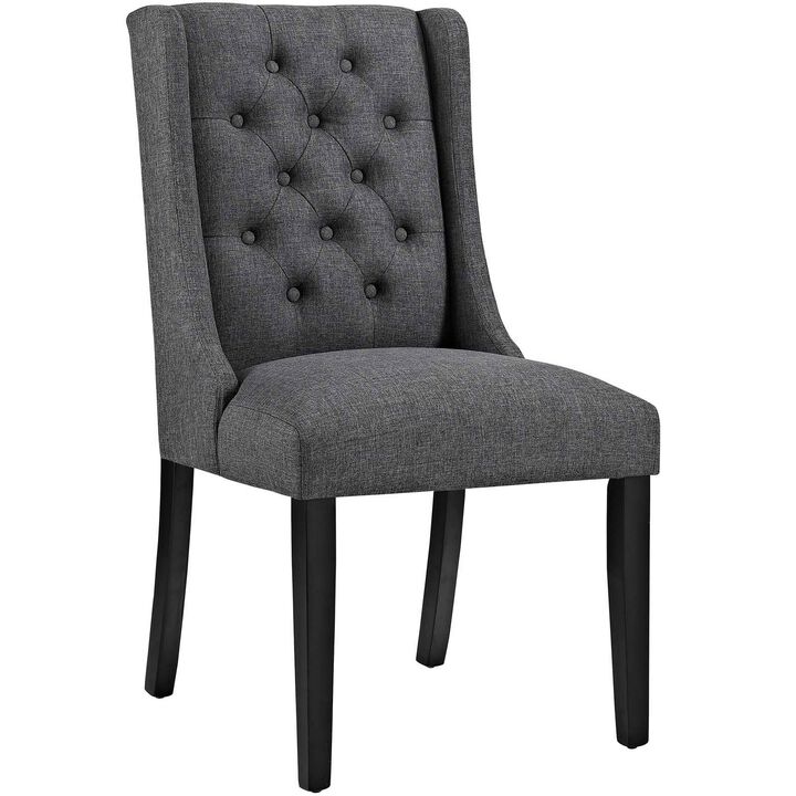 Baronet Fabric Dining Chair, Gray-Benzara