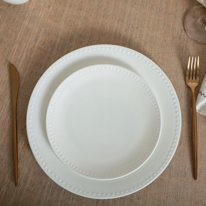 Stone Lain Ava Bone China 32 Piece Dinnerware Set, White
