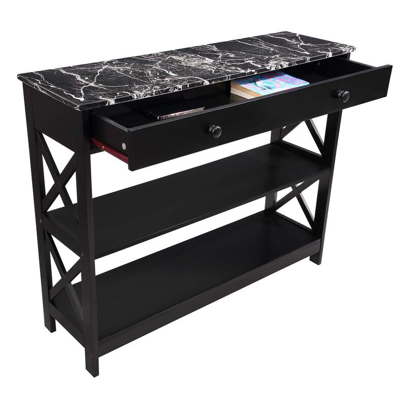 Convience Concept, Inc. Oxford 1 Drawer Console Table with Shelves