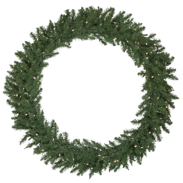 Pre-Lit Winona Fir Artificial Christmas Wreath  48-Inch  Warm White LED Lights