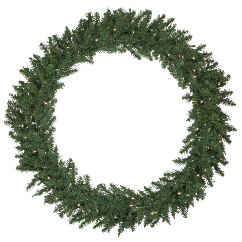 Pre-Lit Winona Fir Artificial Christmas Wreath  48-Inch  Warm White LED Lights
