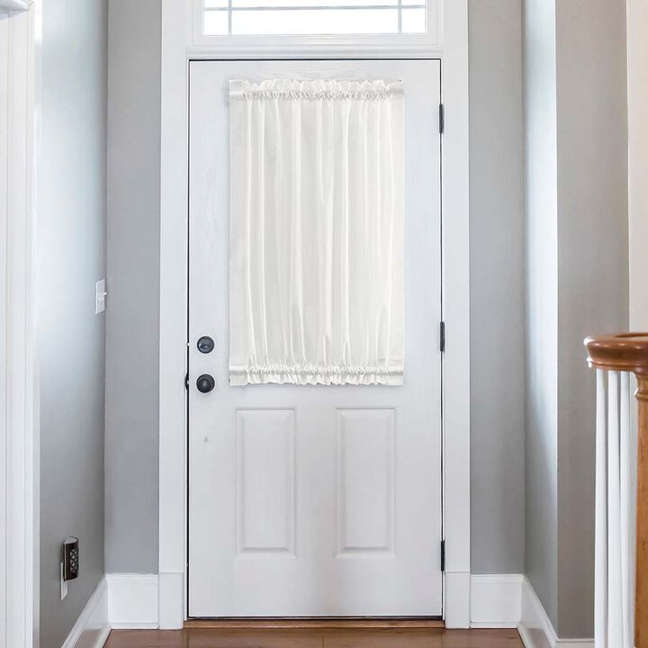 Ellis Stacey 1.5" Rod Pocket High Quality Fabric Solid Color Door Panel 41"x72" Ice Cream