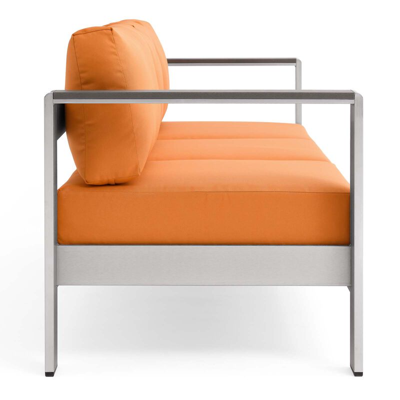 Modway - Shore Outdoor Patio Aluminum Sofa