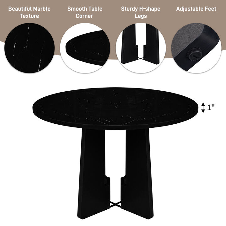 Merax 5-Piece Round Dining Table Chairs Set