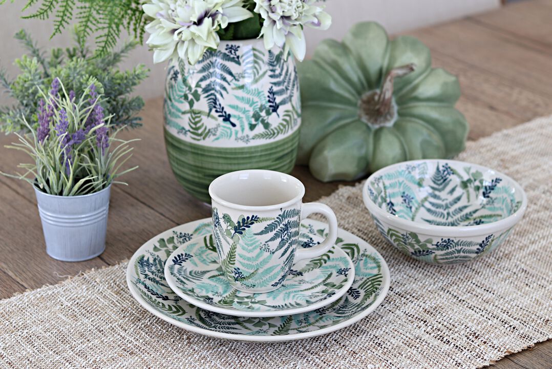 Blue Rose Polish Pottery Eloise 16 Piece Dinner Set