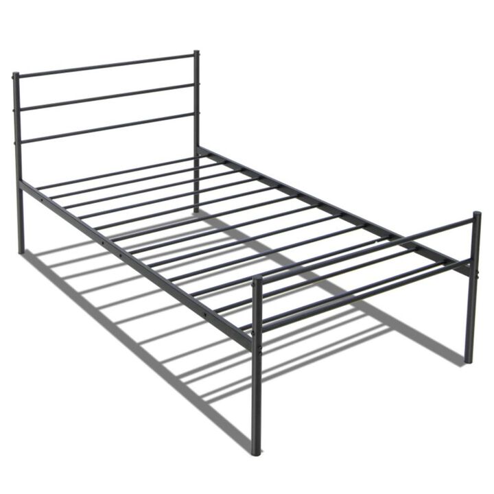 Hivvago Metal Bed Frame Platform with Headboard