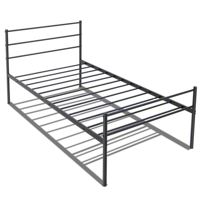 Hivvago Metal Bed Frame Platform with Headboard
