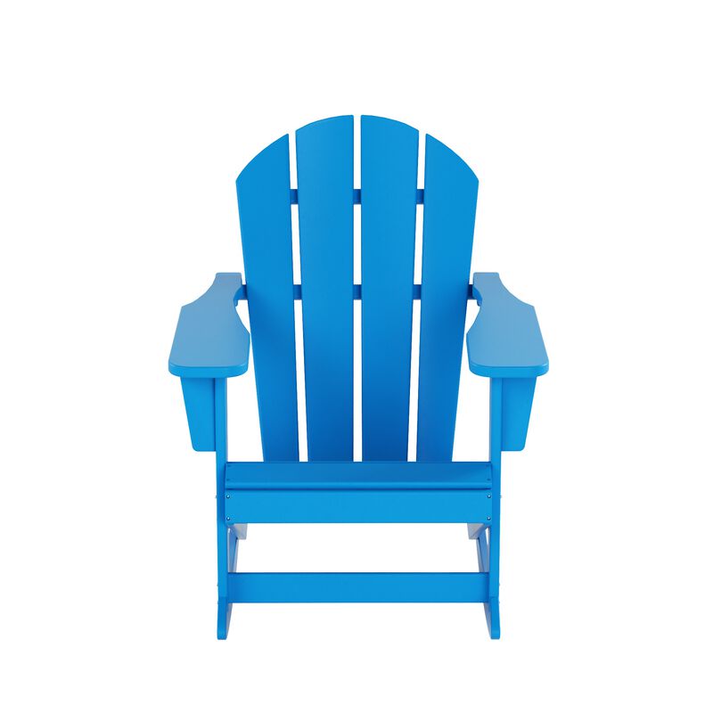 WestinTrends 3-Piece Outdoor Patio Rocking Adirondack Chairs with Side Table Set