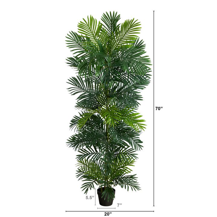 Hivvago 70 Inches Areca Artificial Palm Tree UV Resistant (Indoor/Outdoor)